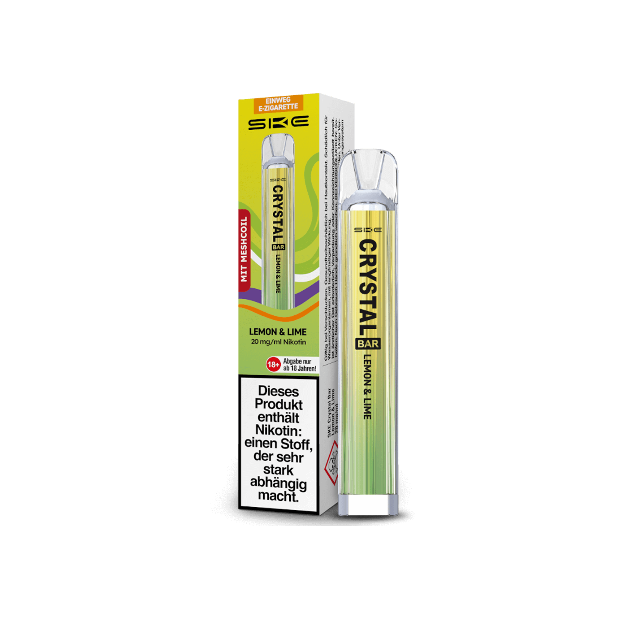 SKE Crystal Bar Lemon & Lime 20 mg