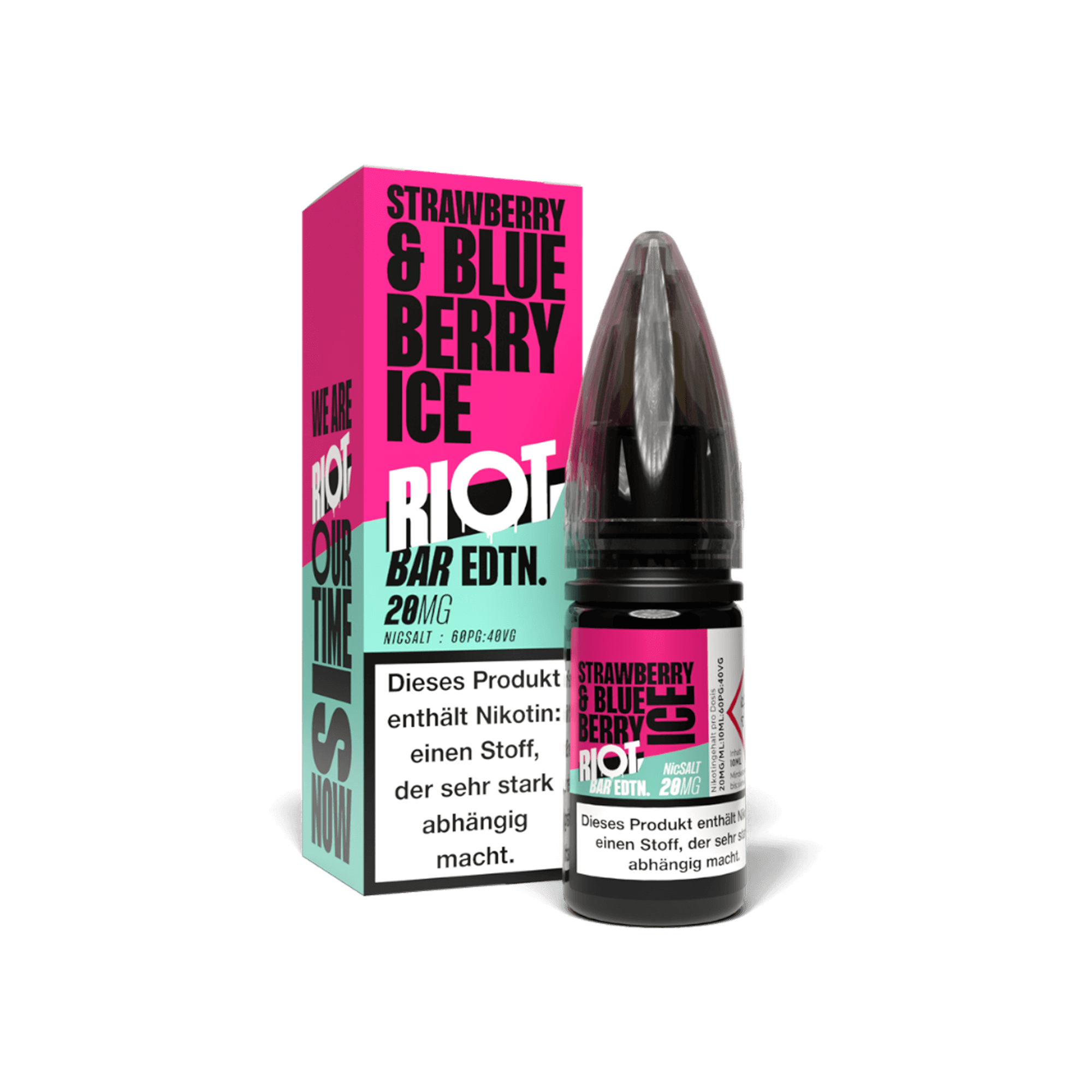 Riot Squad Bar Edtn Strawberry Blueberry Ice 10 ml NicSalt Liquid