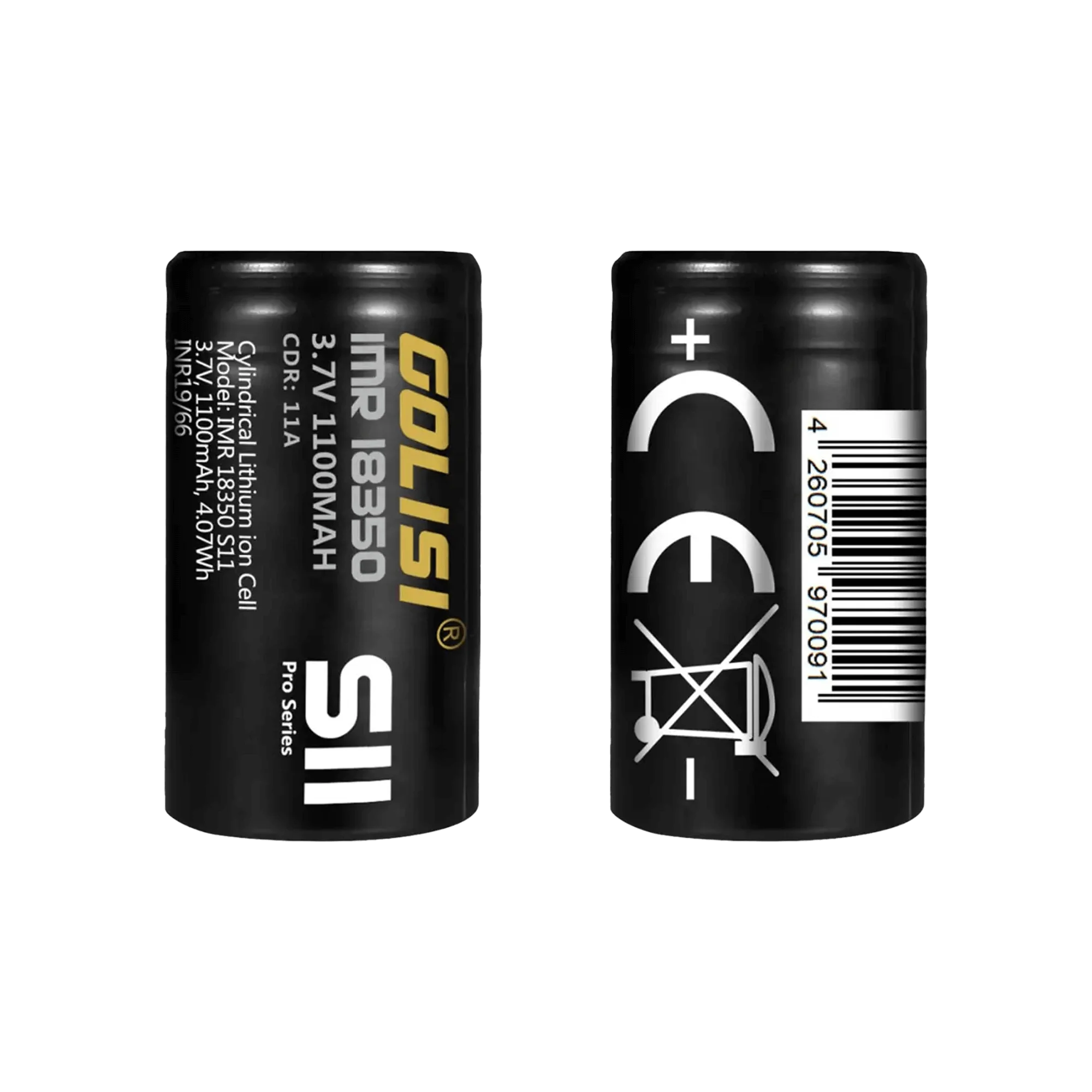 Golisi S11 18350 1100 mAh Akku