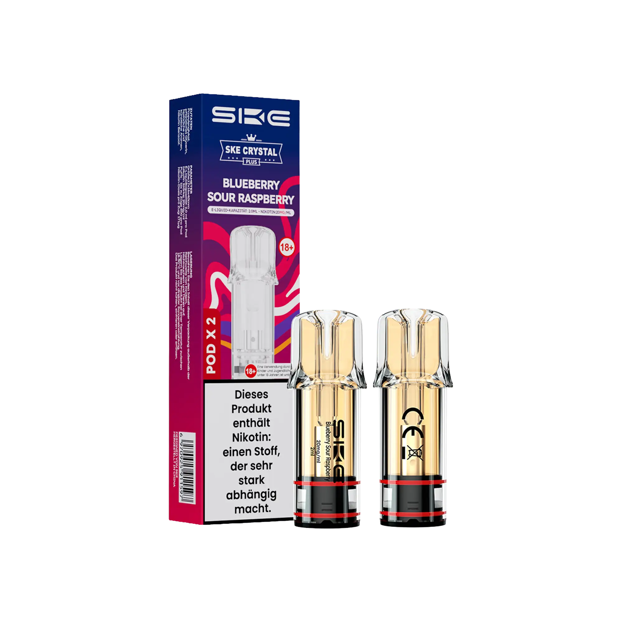 SKE Crystal Plus Pods Blueberry Sour Raspberry 20 mg