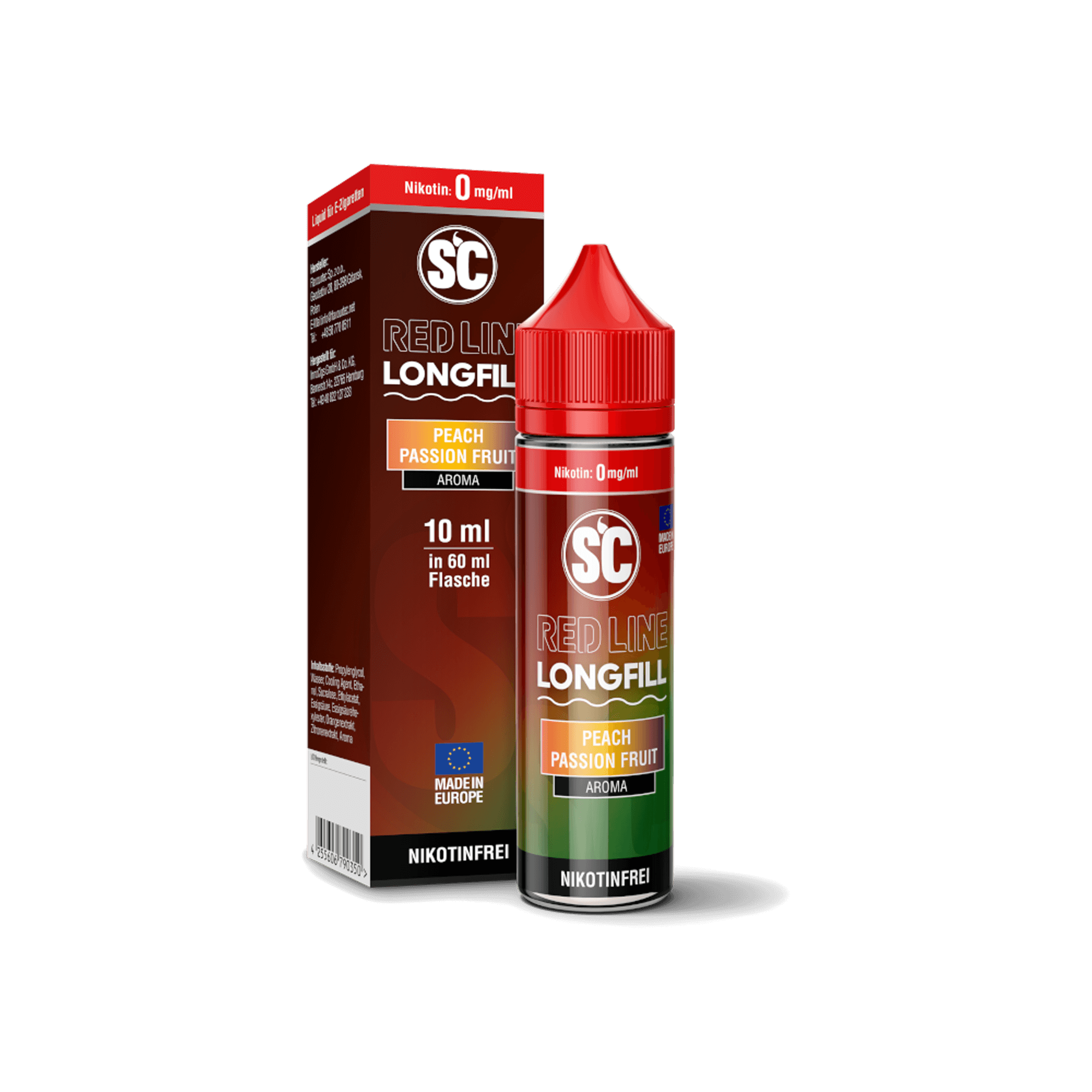 SC Red Line Peach Passion Fruit 10 ml Longfill Aroma