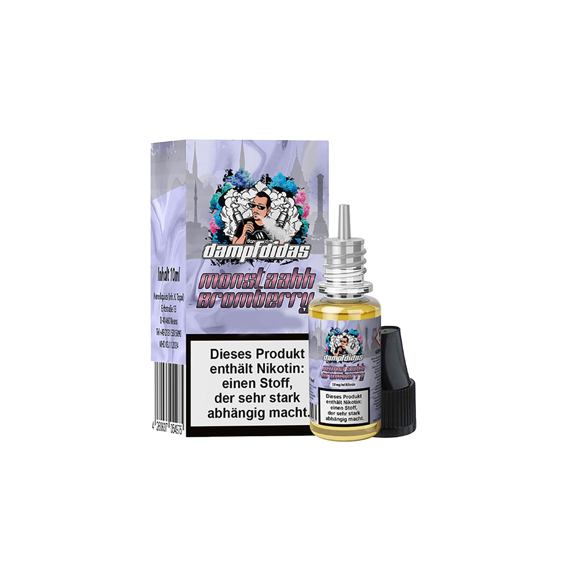Dampfdidas Monstaahh Bromberry 10 ml NicSalt Liquid 10 mg