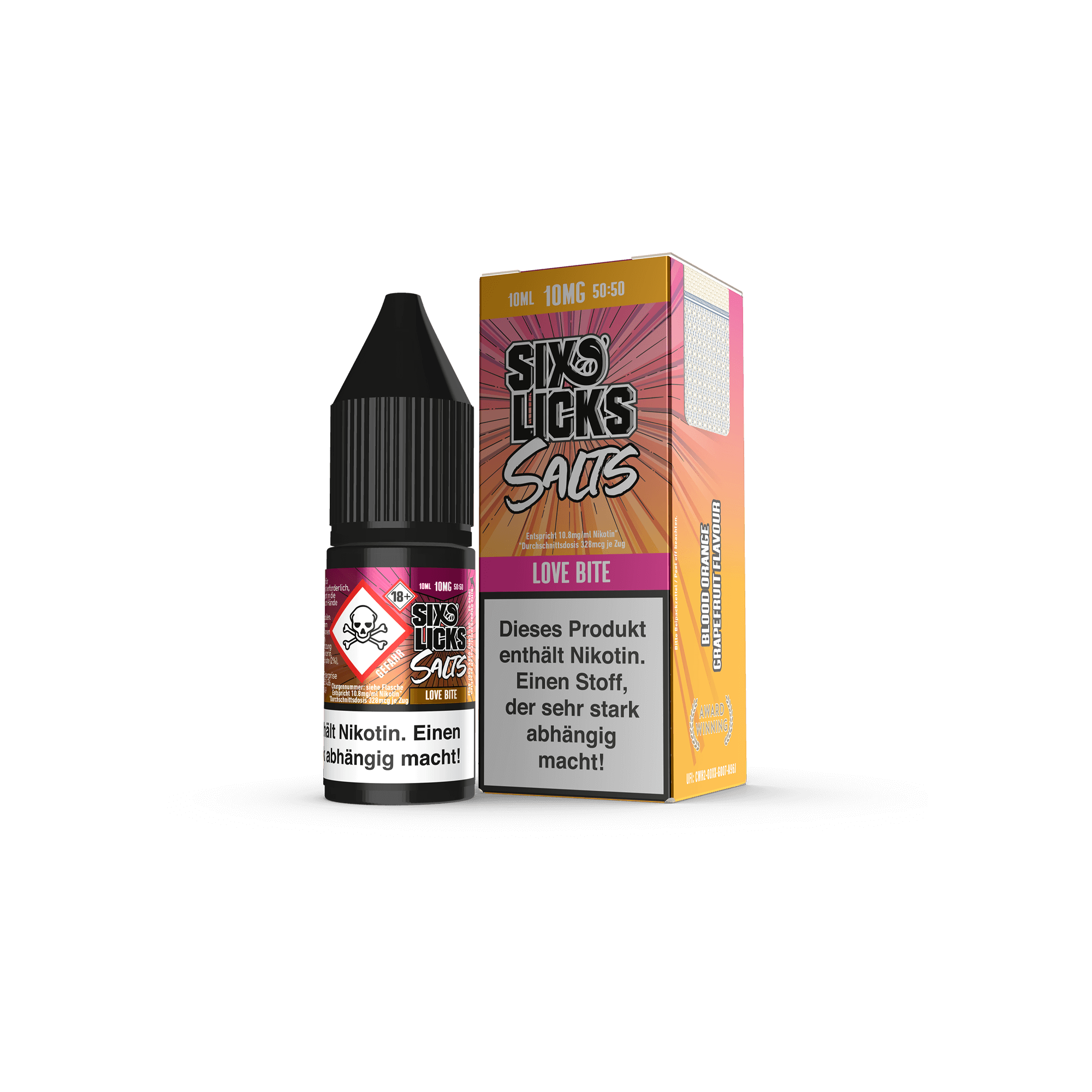 Six Licks Love Bite 10 ml NicSalt Liquid