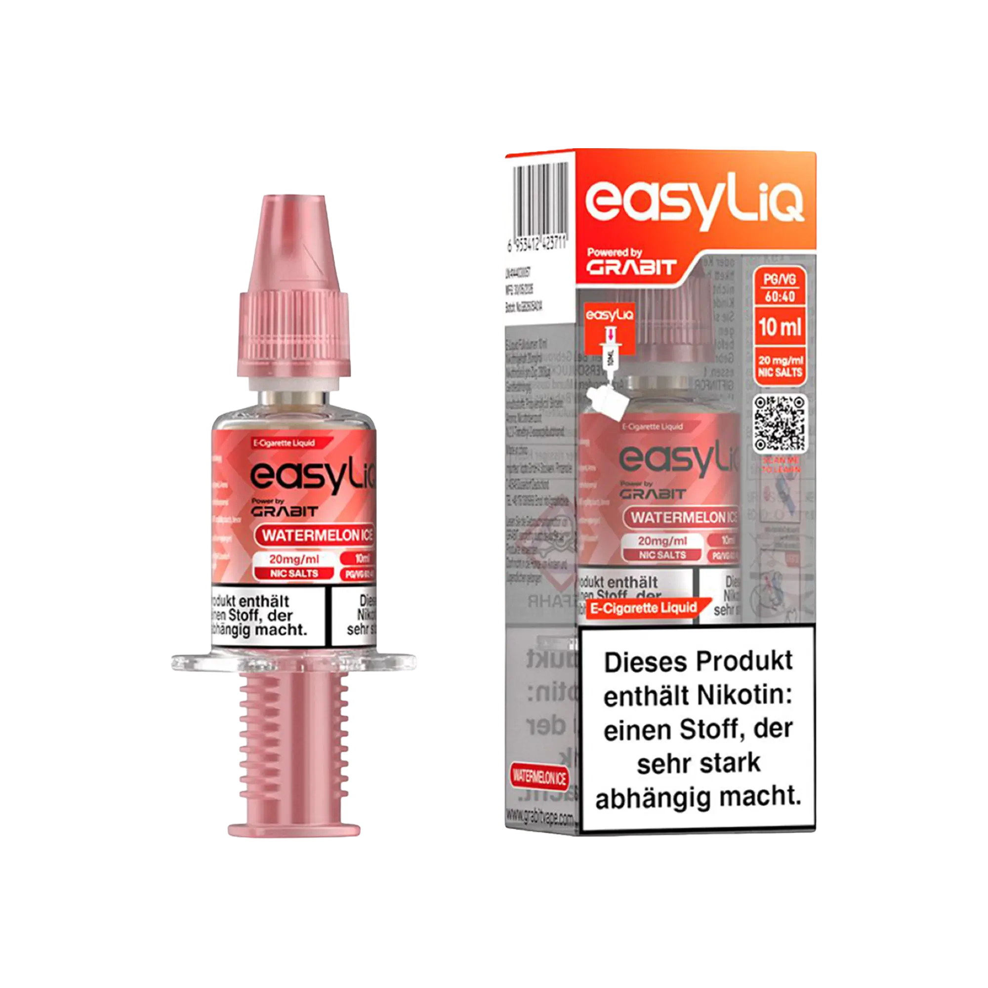 Grabit easyLiq Watermelon Ice 10 ml Nikotinsalz Liquid