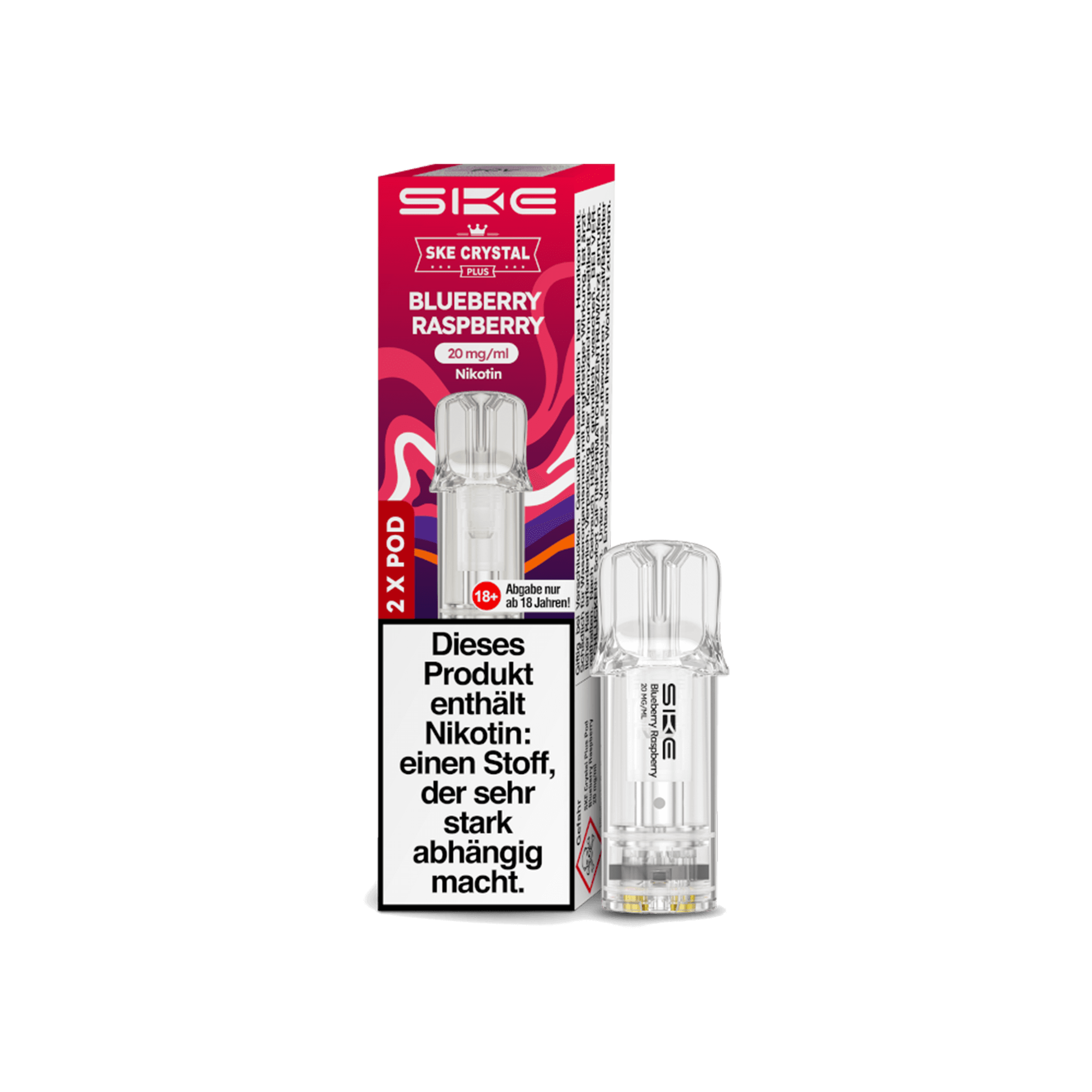 SKE Crystal Plus Pods Blueberry Raspberry 20 mg