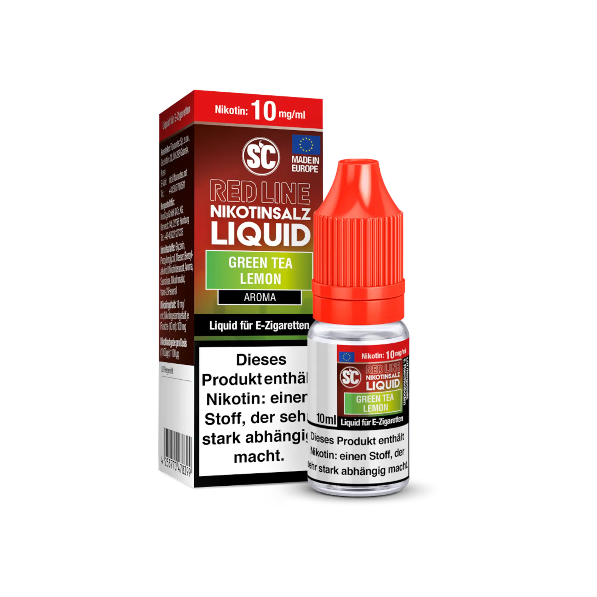 SC Red Line Green Tea Lemon Ice 10 ml Nikotinsalz Liquid
